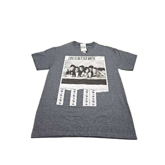 Friends Life Is Better T-Shirt Size Small Unisex Gray NWOT - Picture 1 of 7